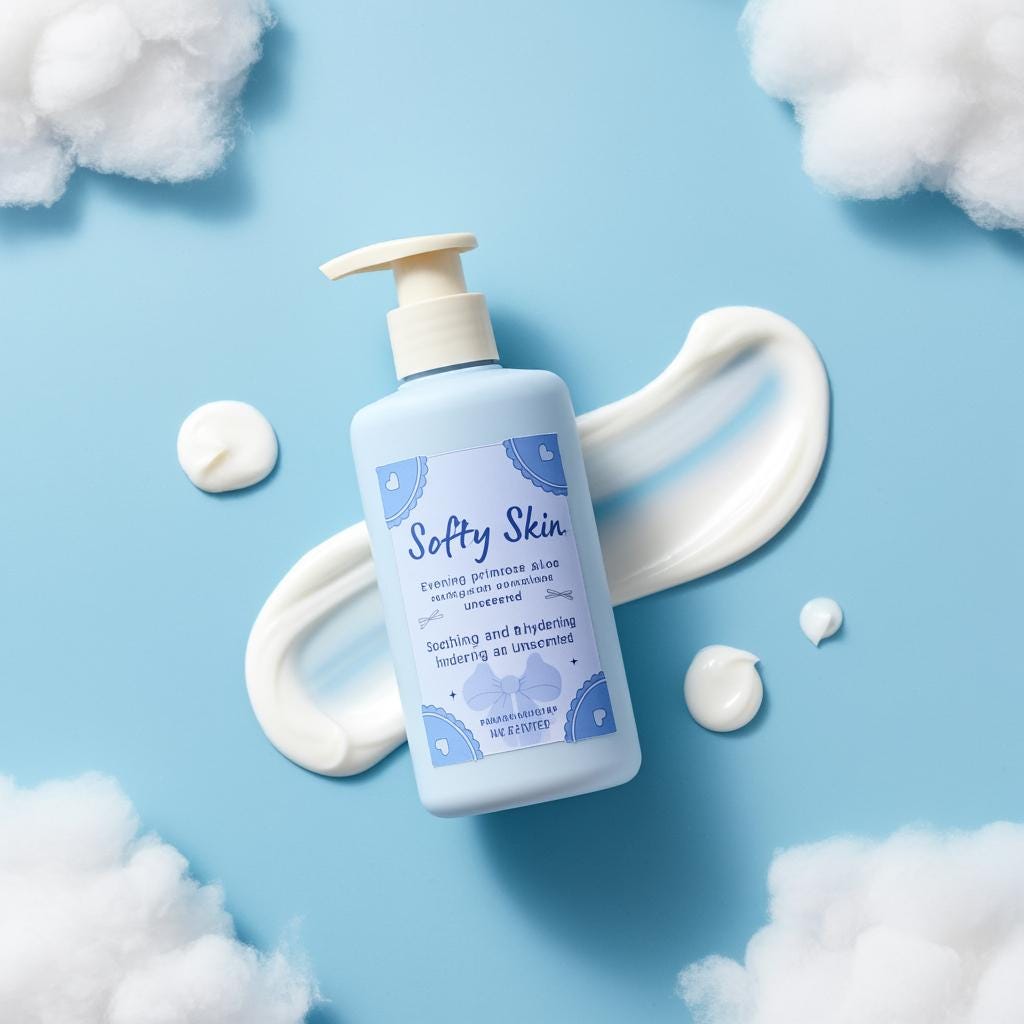 Unscented body lotion for sensitive skin
