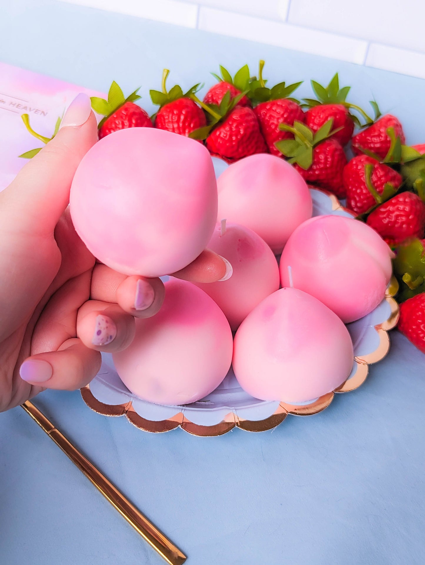 Cute fragrant peach wax melts