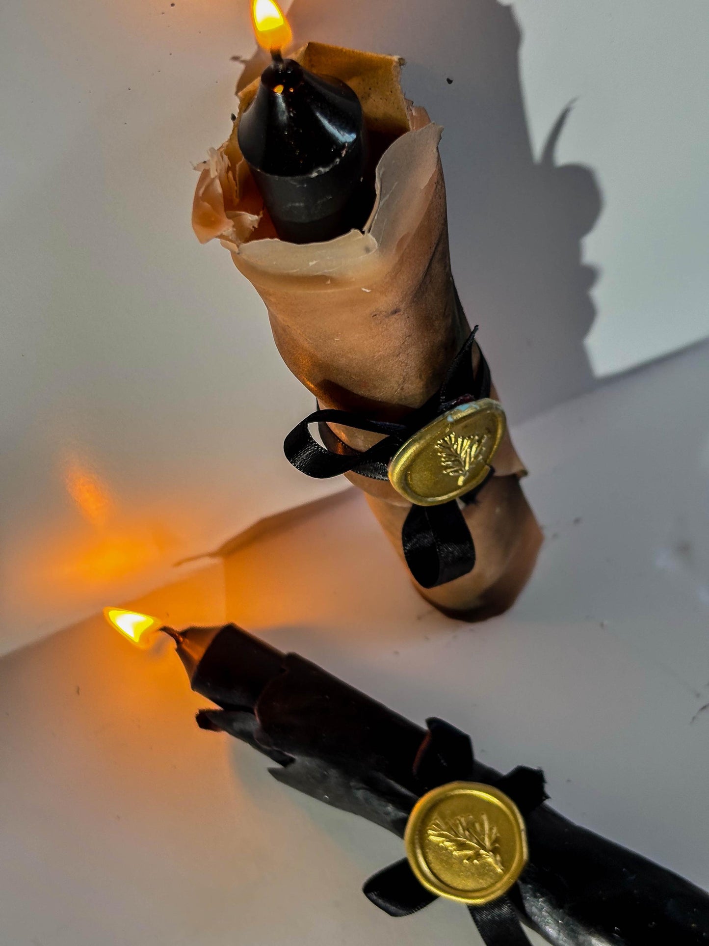 Gothic fantasy medieval parchment candle