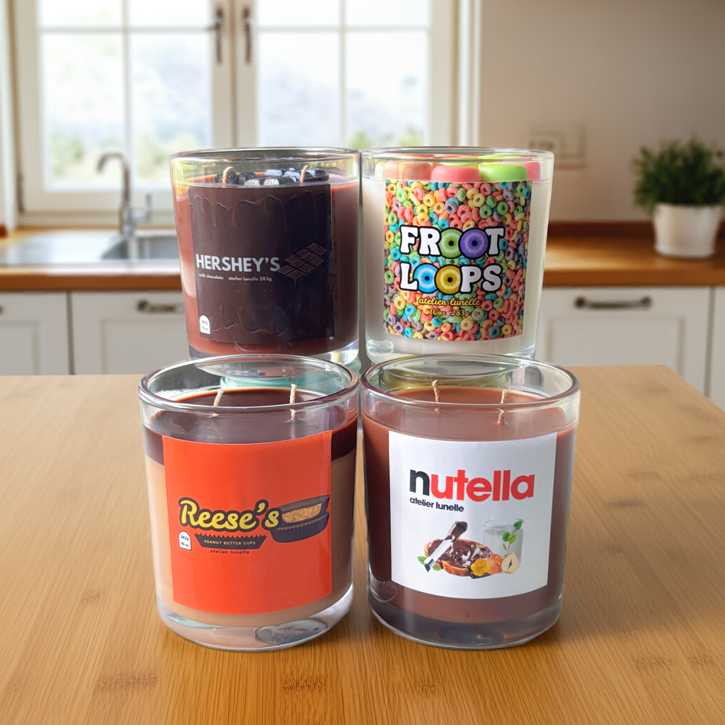 Nutella, Reese’s, Hershey’s & Froot Loops Candle Pack
