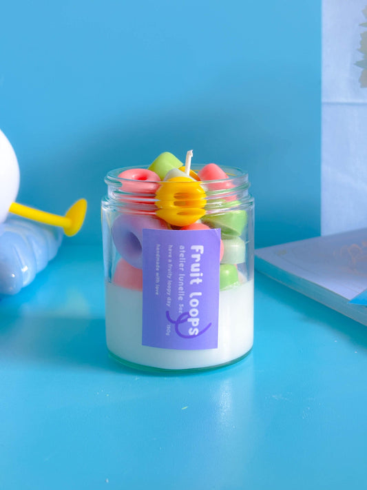 Fruit loops candle