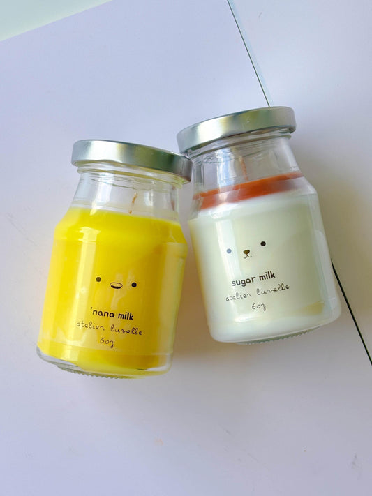 Animal cartoon latte candles