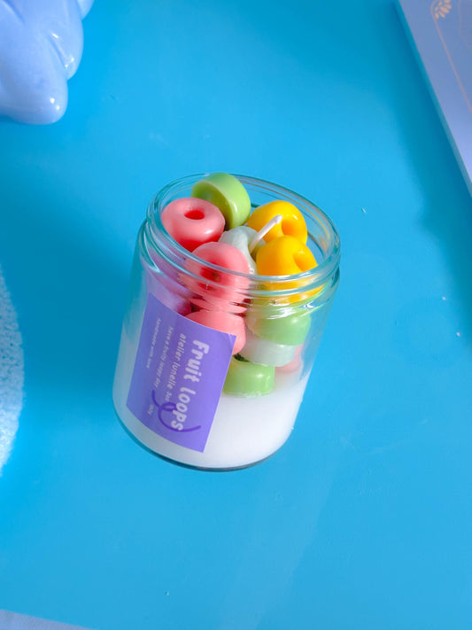 Fruit loops candle