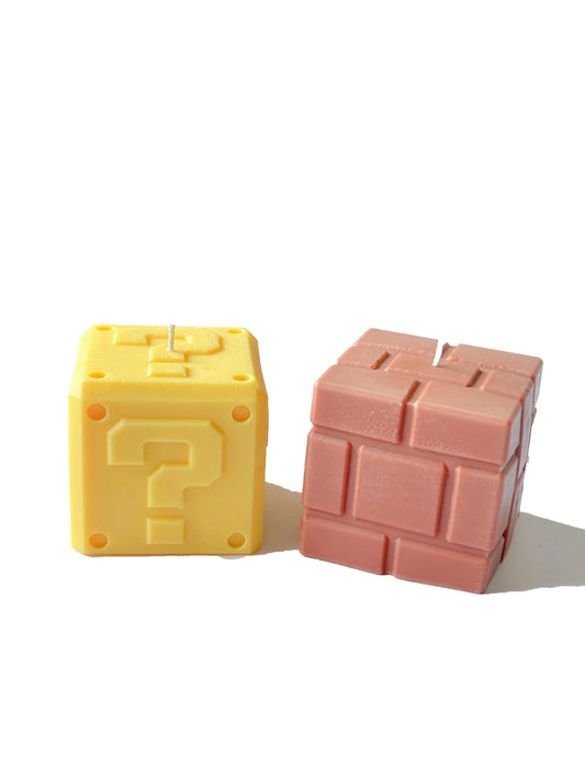 Super mario block candle