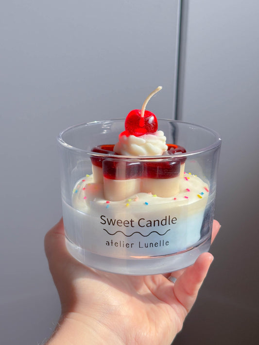 Kawaii star banana chocolate pudding candle