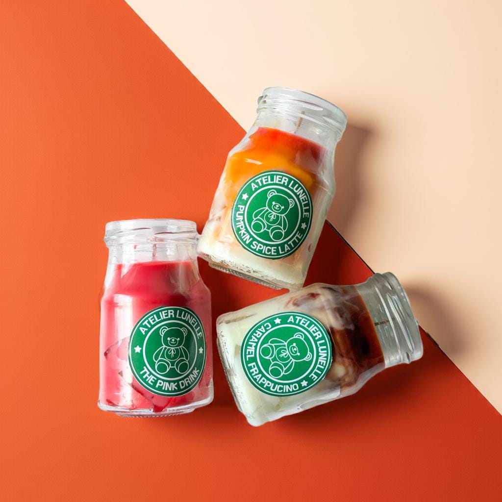 Starbucks drink candles