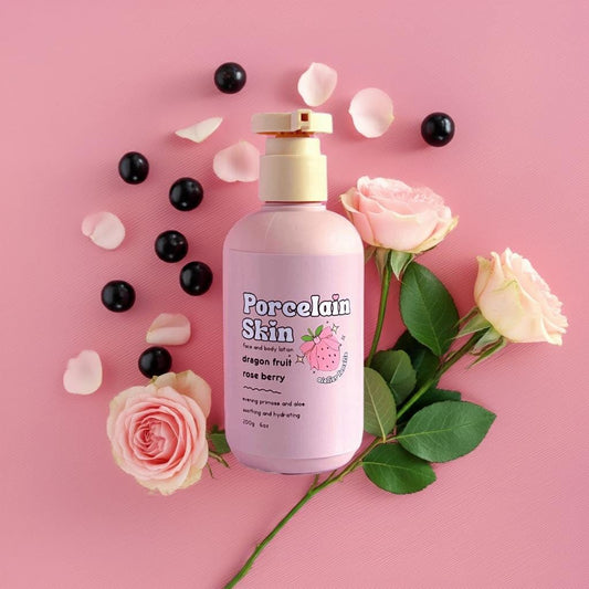 Dragon fruit rose hydrating lotion for sensitive skin