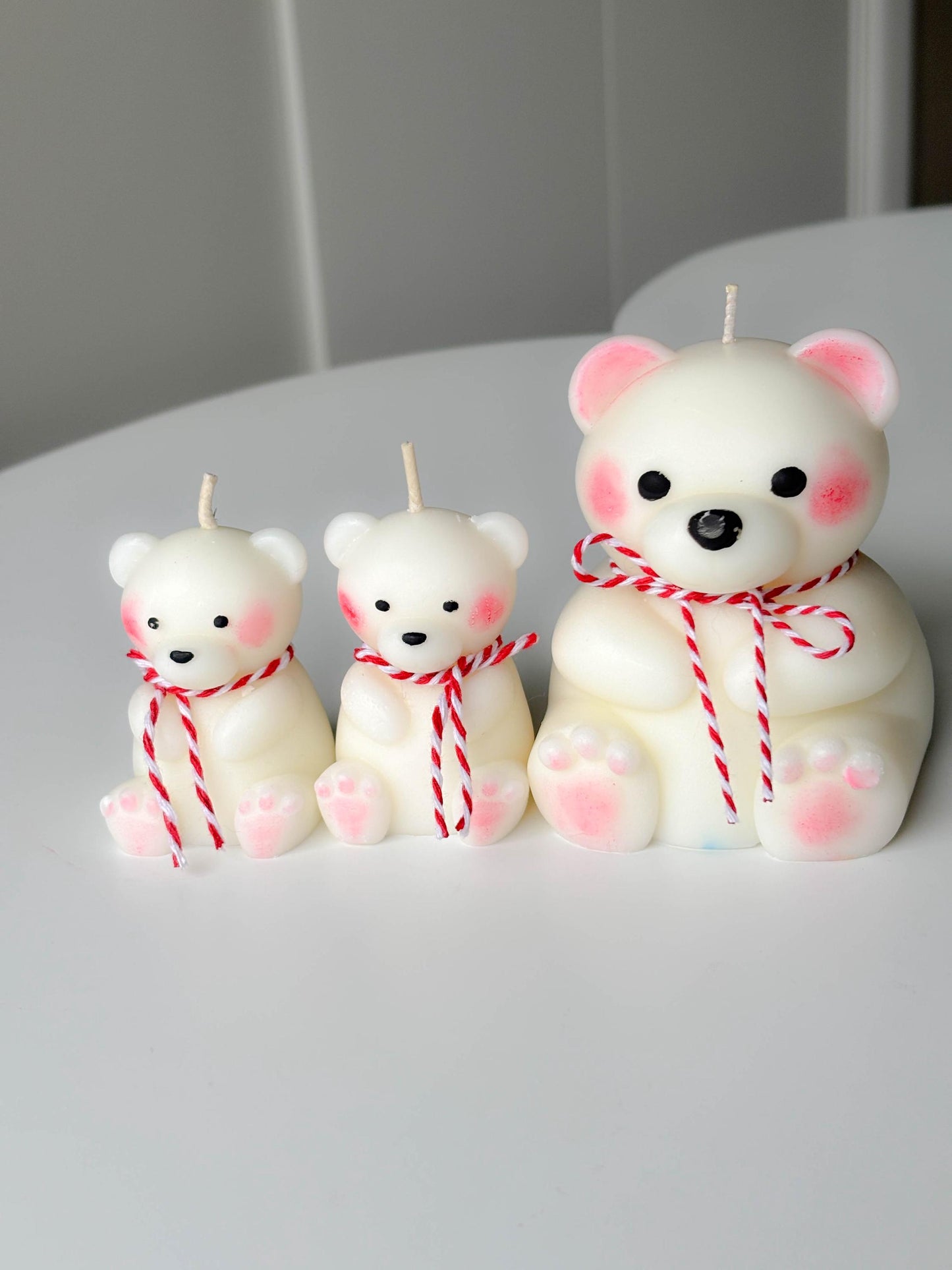 Cute christmas bear candle
