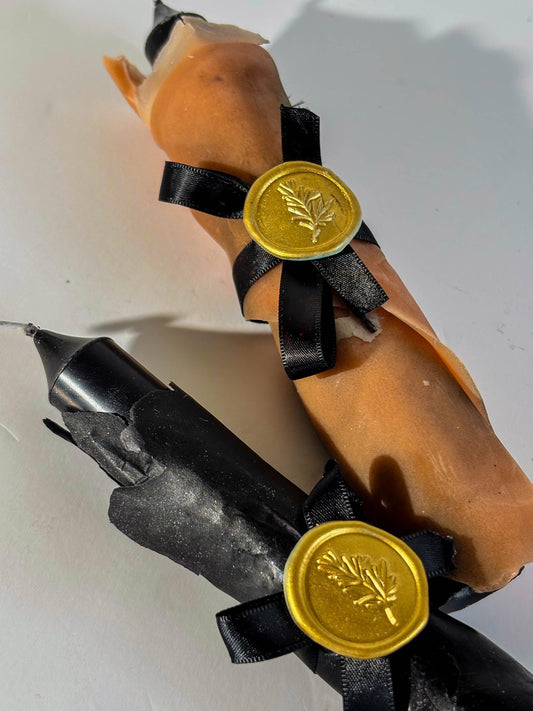 Gothic fantasy medieval parchment candle