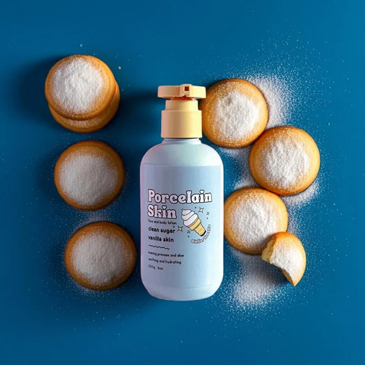 Vanilla buttercream hydrating lotion for sensitive skin