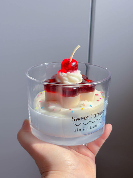 Kawaii star banana chocolate pudding candle