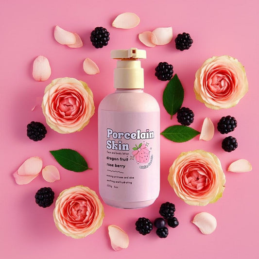 Dragon fruit rose hydrating lotion for sensitive skin