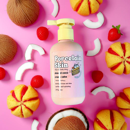 Coconut cake hydrating lotion for sensitive skin