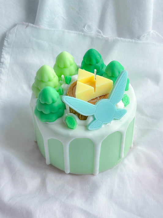 Zelda navi cake candle