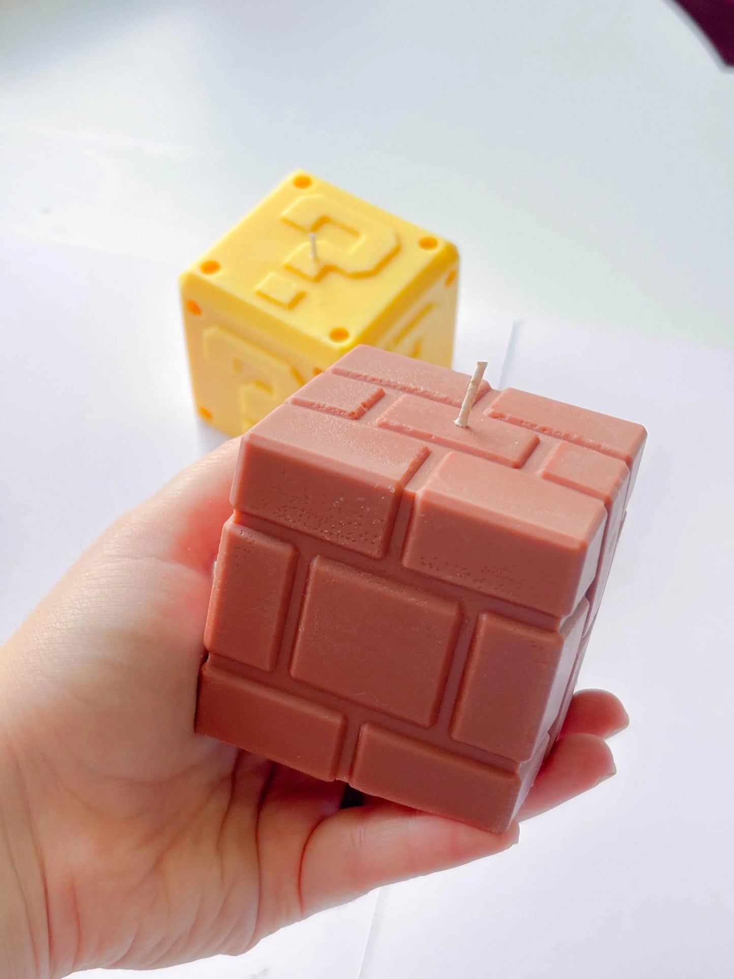 Super mario block candle