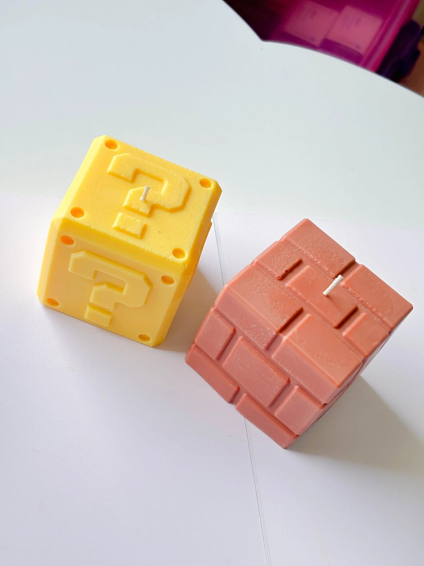 Super mario block candle