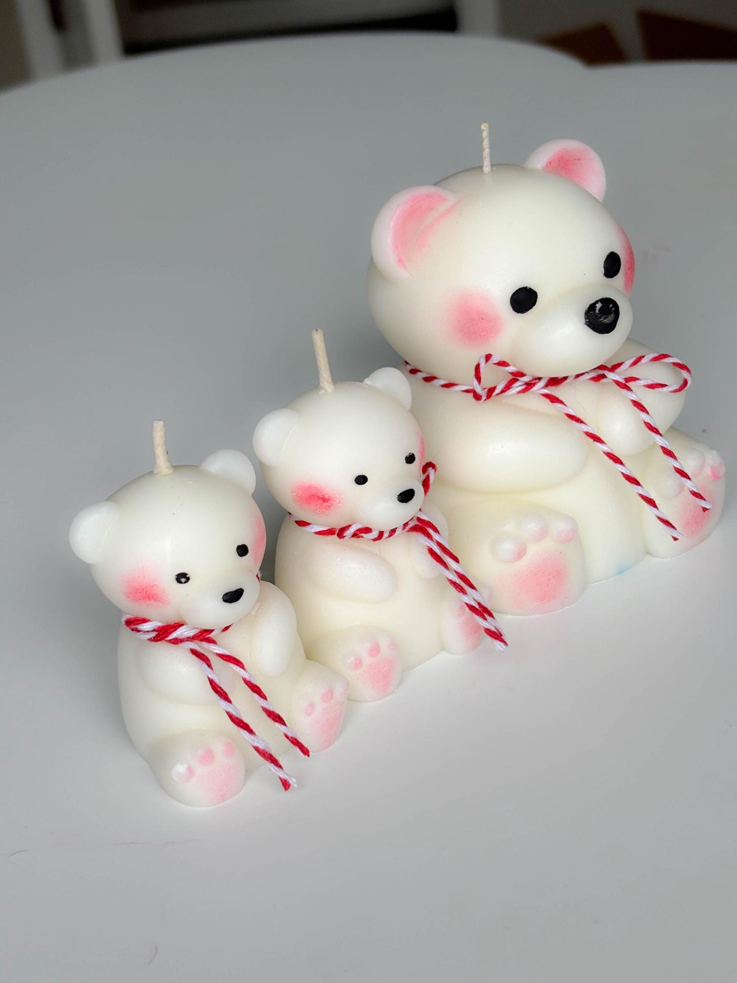 Cute christmas bear candle