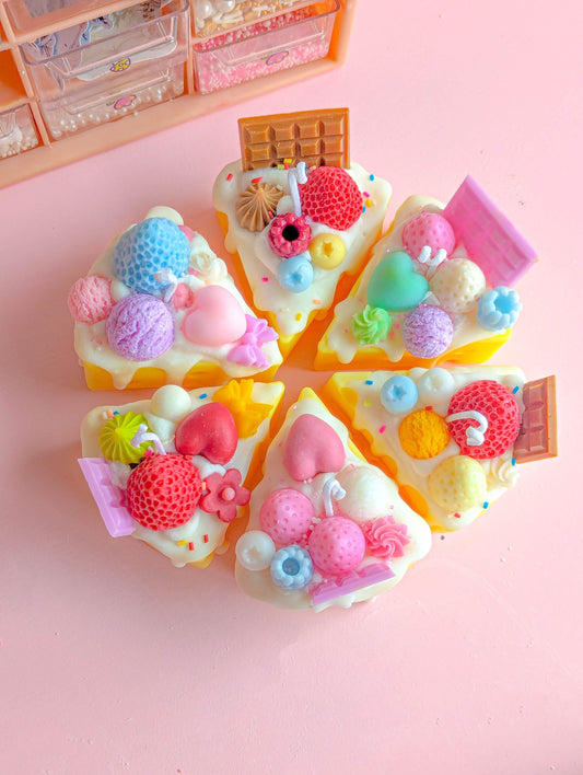Kawaii cheesecake dessert candles