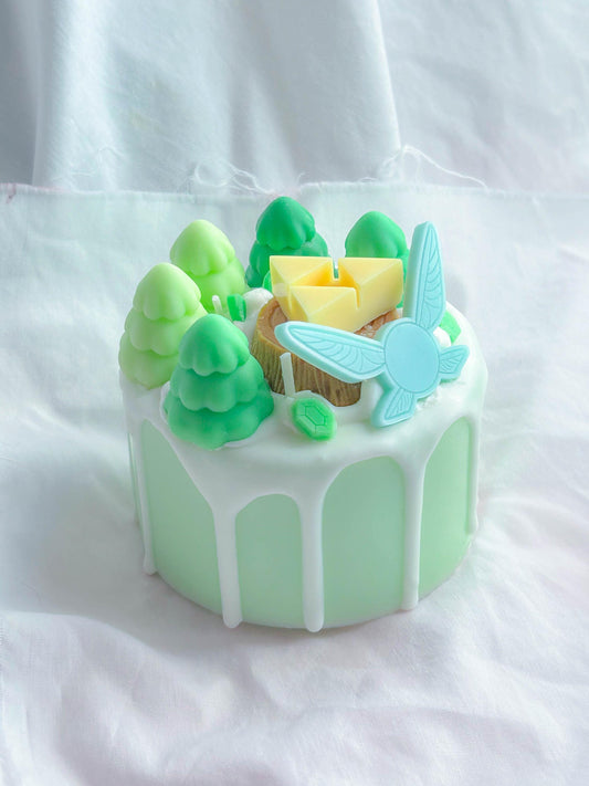 Zelda navi cake candle