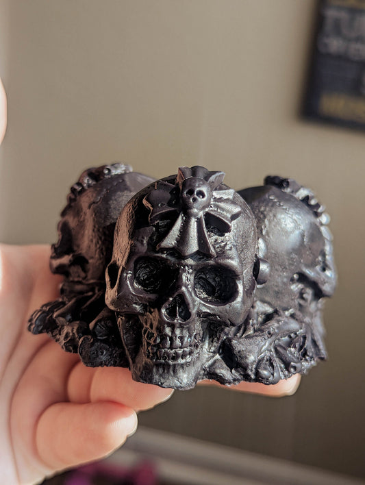 Halloween skull candle